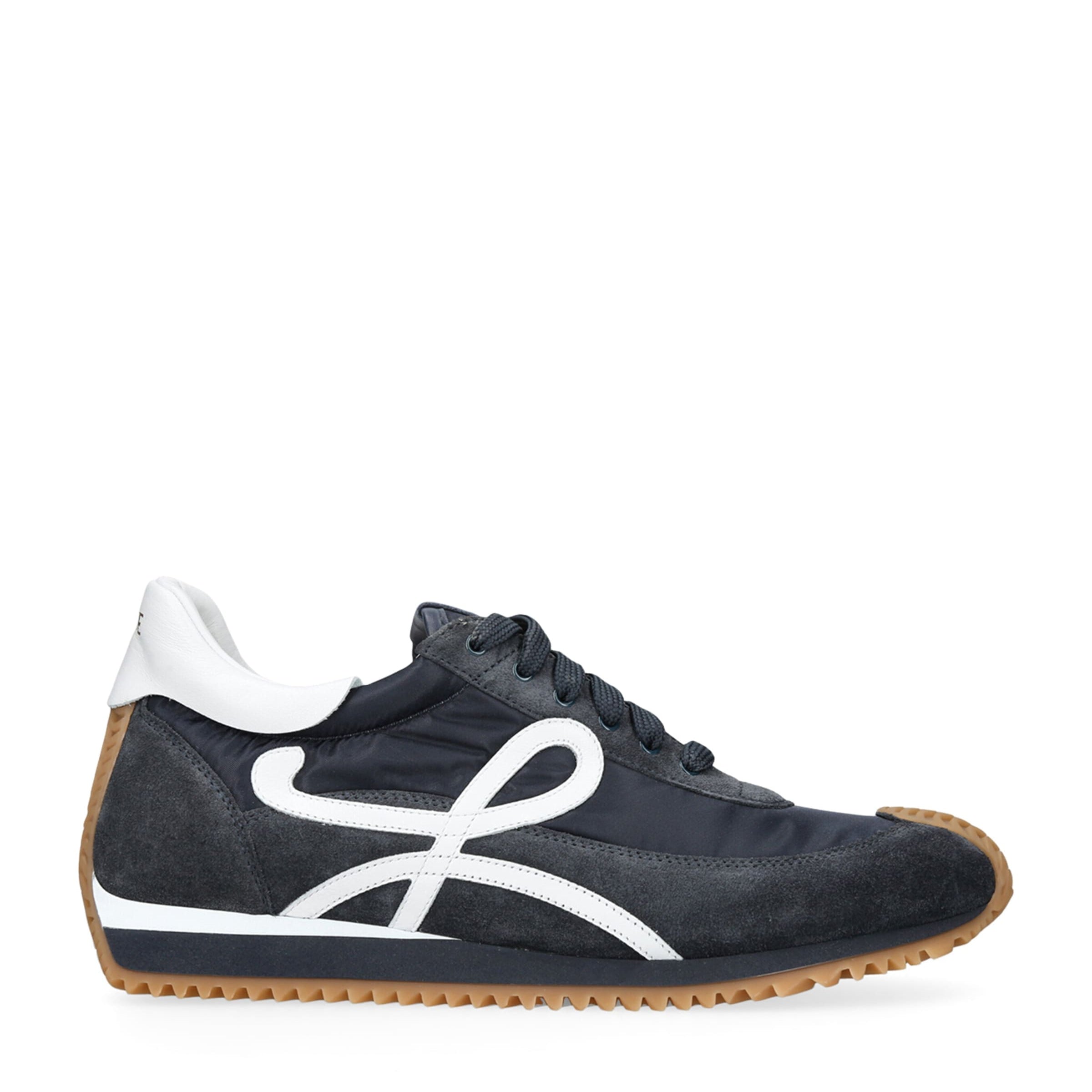 Suede-Panel Flow Runner Sneakers