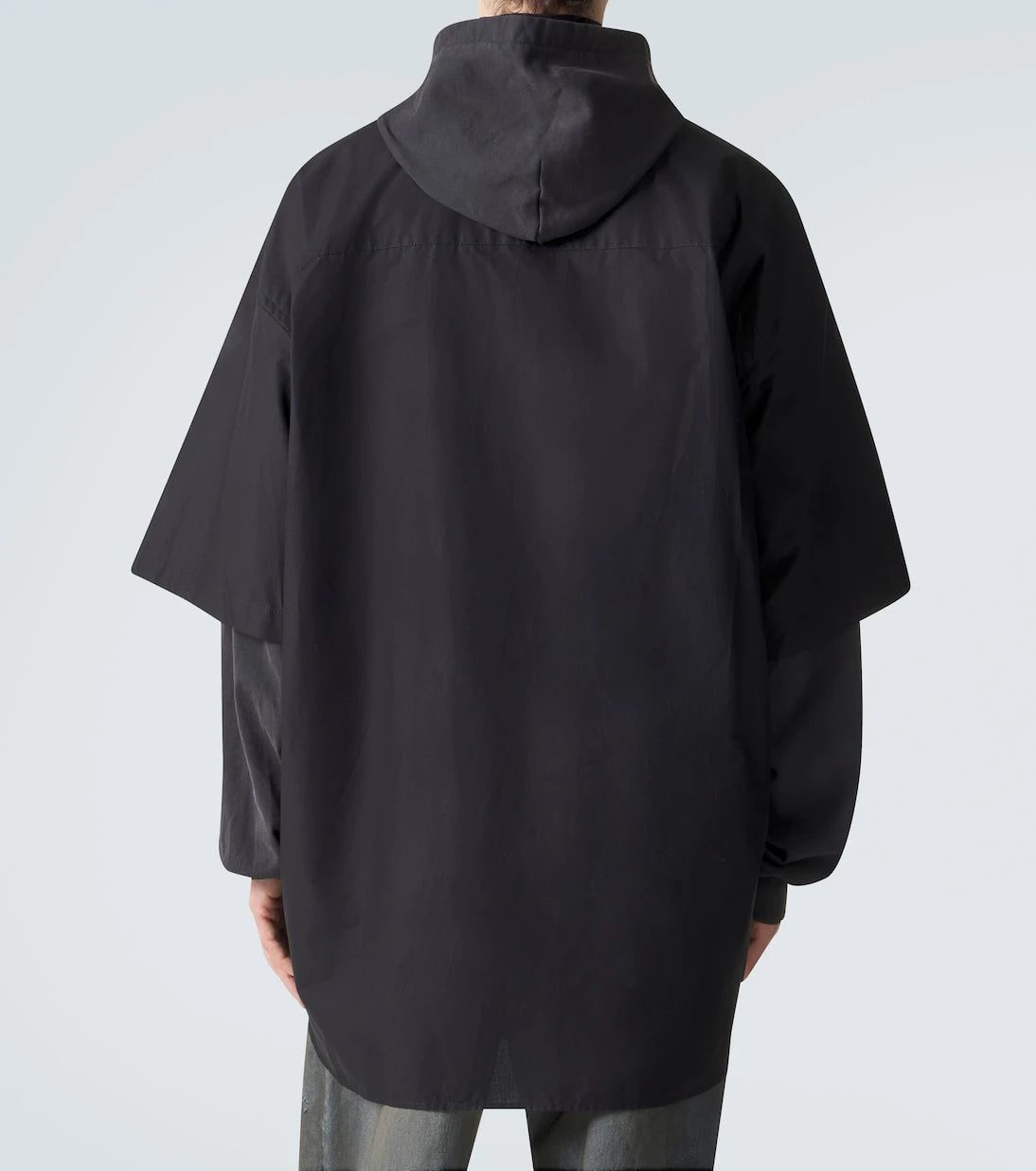 Balenciaga - Patched cotton poplin and fleece jacket