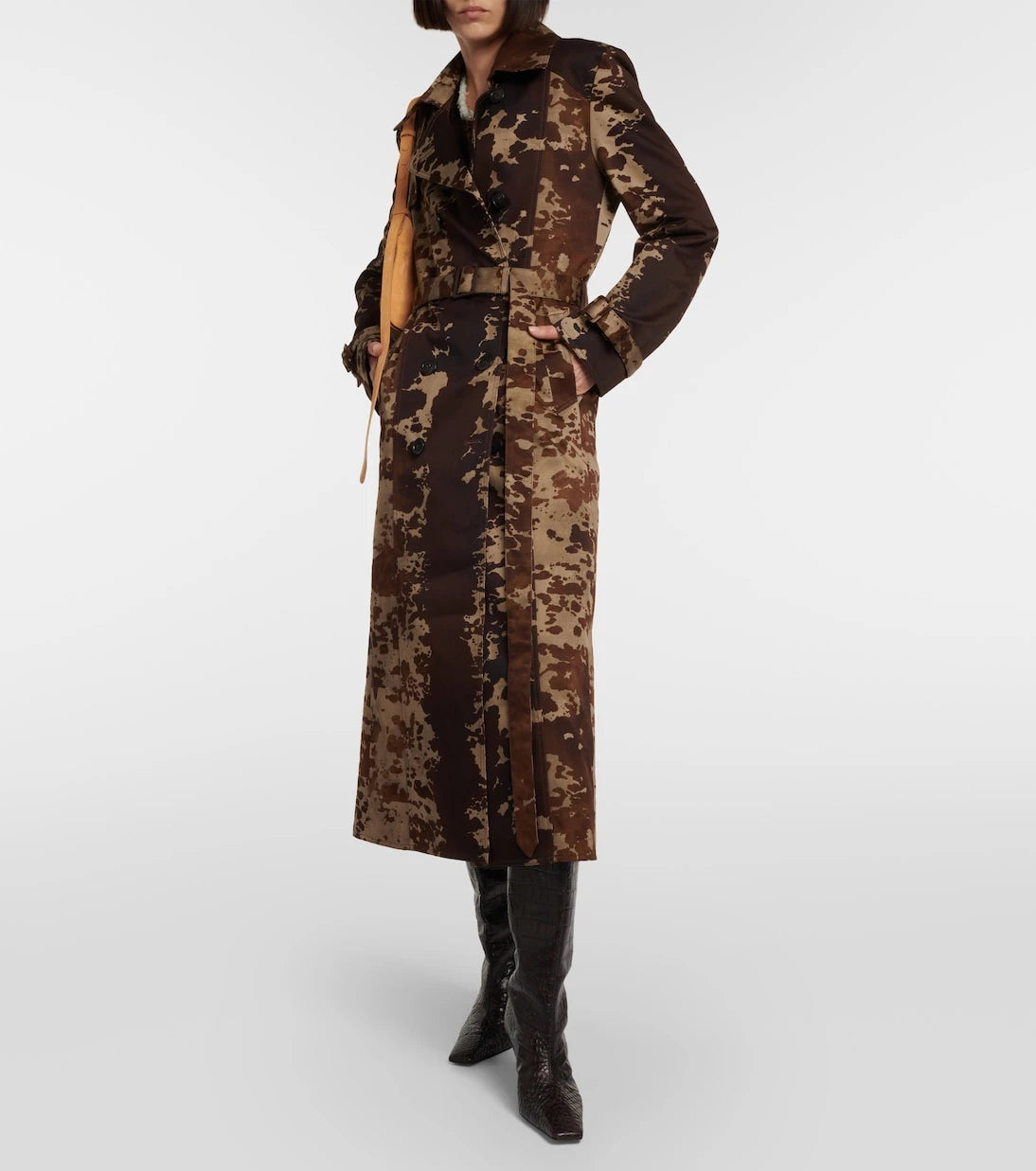 Acne Studios - Cow-print cotton trench coat