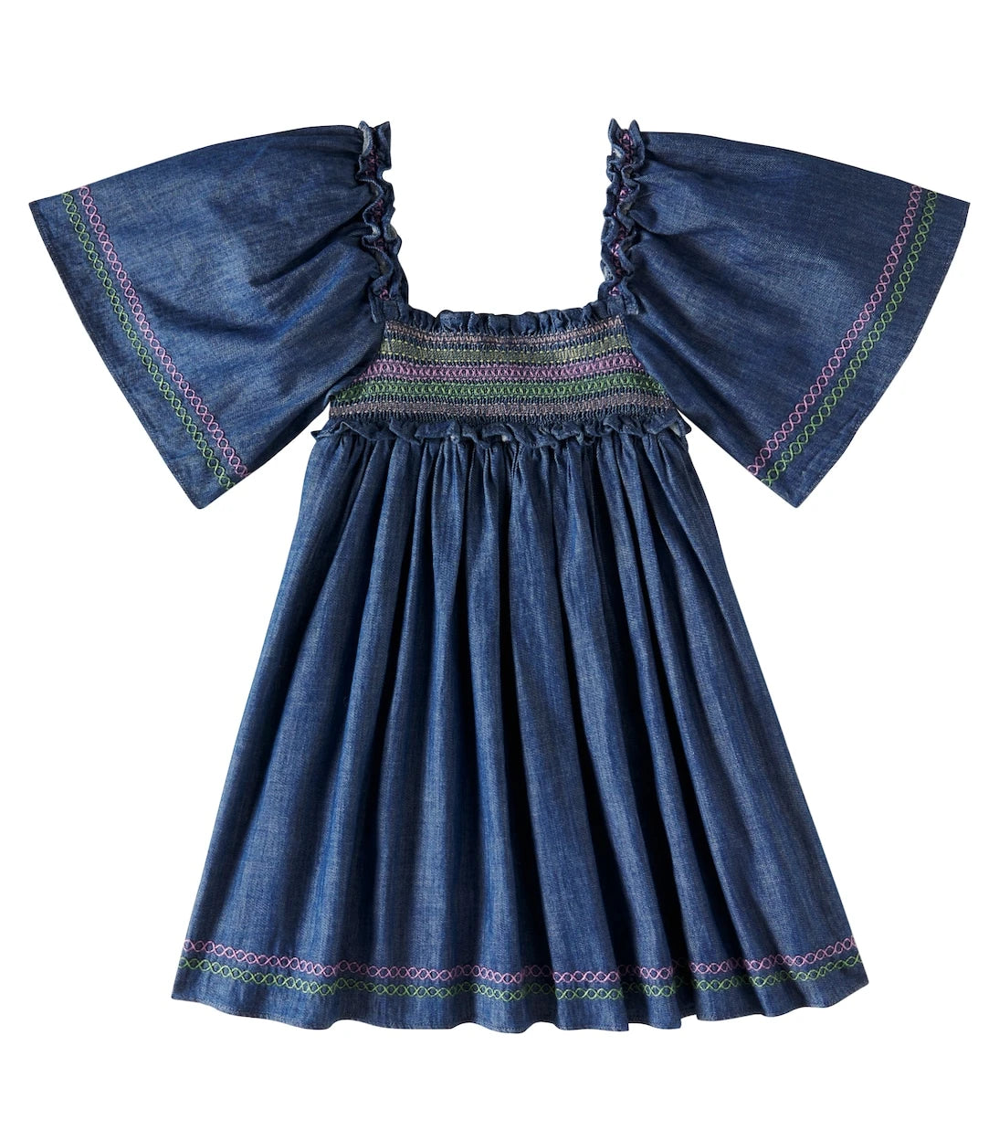 Zimmermann Kids - Tallow shirred denim dress