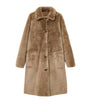 Shearling Reversible Serra Coat CONKER BROWN