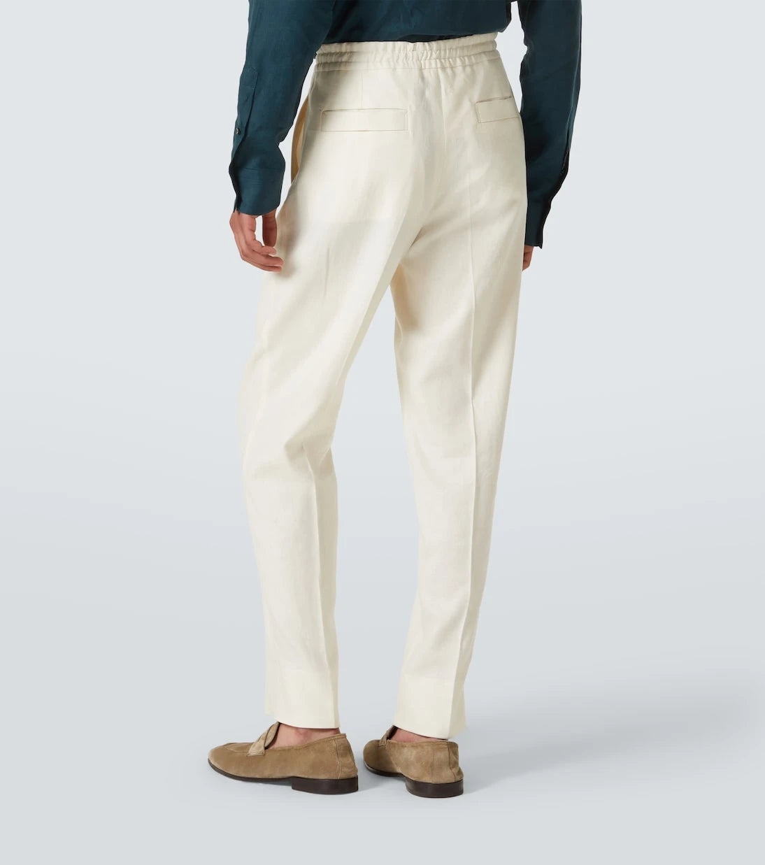 Zegna - Linen straight pants