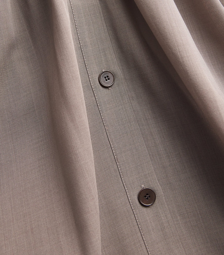 Wool-Blend Emma Midi Dress MUSHROOM