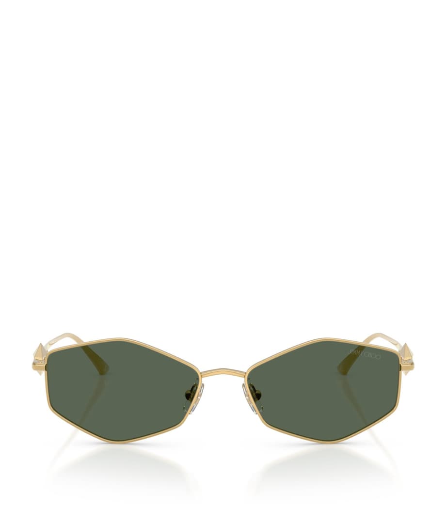 Jimmy Choo Gold Wire Hexagonal Zoey Sunglasses