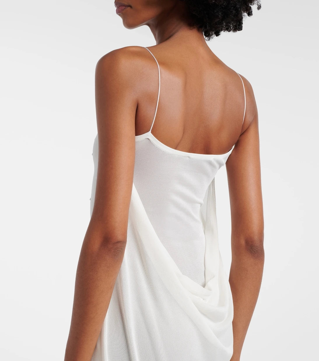 Jacquemus - Plumetis polka-dot jersey slip dress