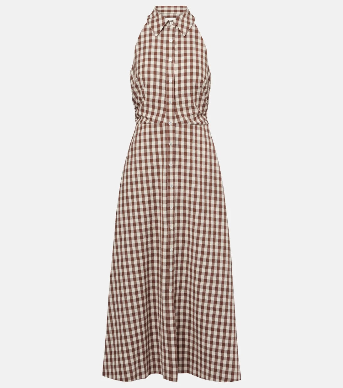 Veronica Beard - Mackey gingham seersucker midi dress