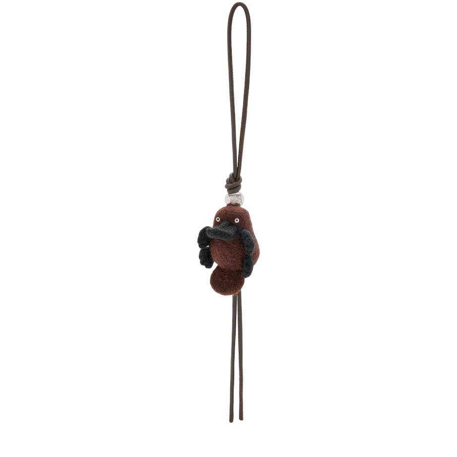LOEWE Brown Wool Platypus Bag Charm