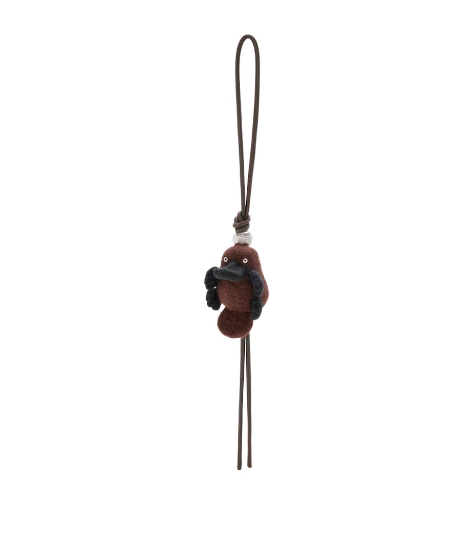 LOEWE Brown Wool Platypus Bag Charm