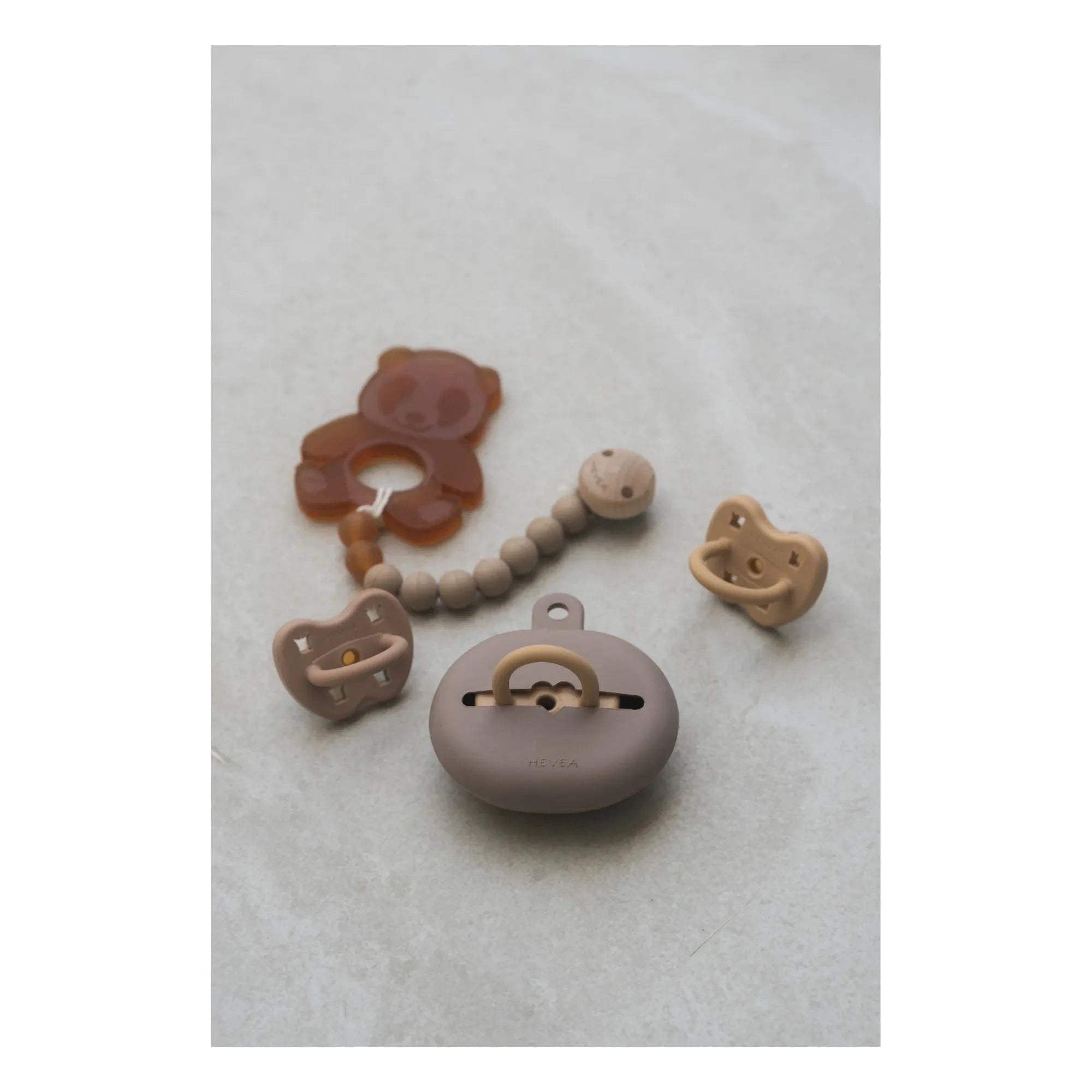 Hevea - Natural Rubber and Rubberwood Dummy Clip | Terracotta