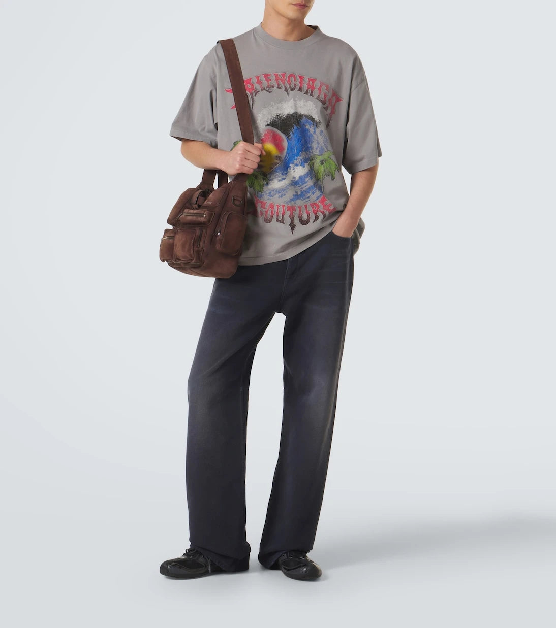 Balenciaga - Superbusy suede messenger bag