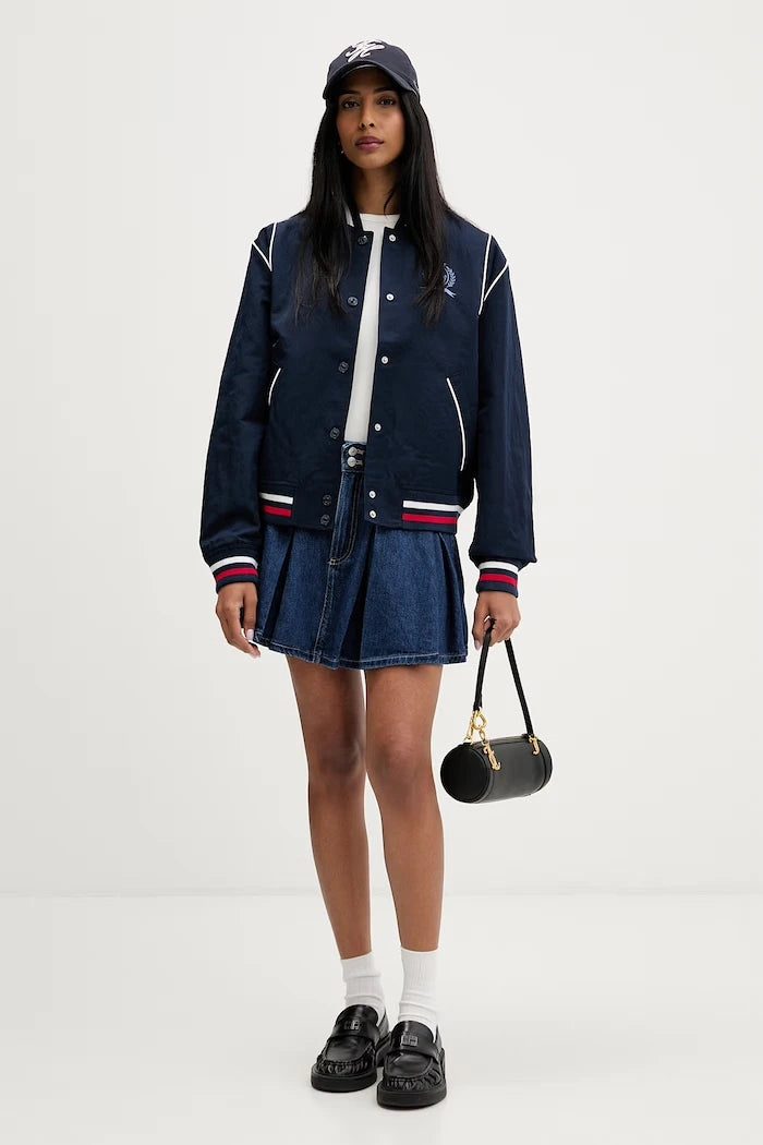 Tommy Jeans Kadın Pamuk ve Elastan Uzun Kollu Bluz