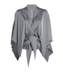 Rick Owens Blue Charmeuse Half-Moon Top