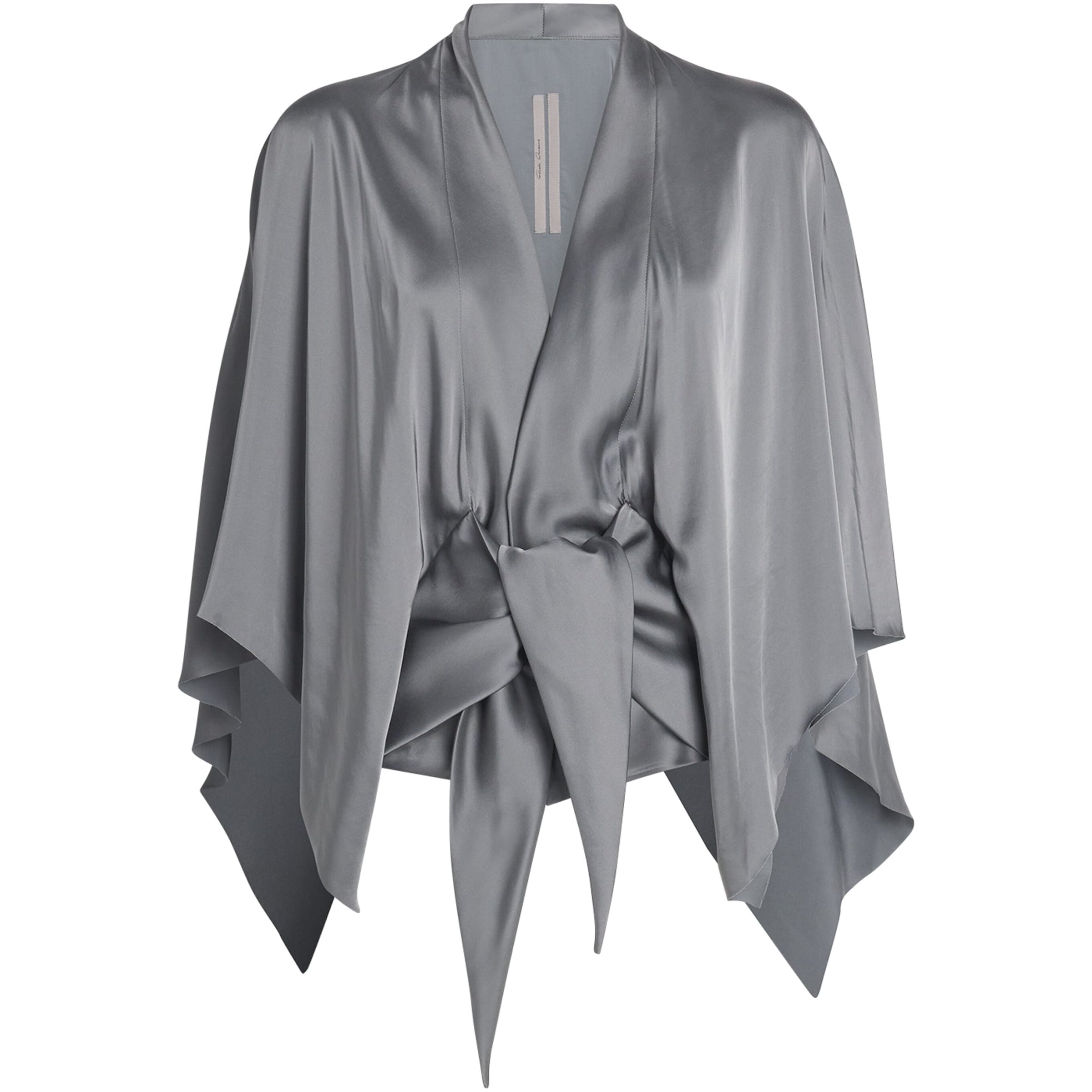 Rick Owens Blue Charmeuse Half-Moon Top