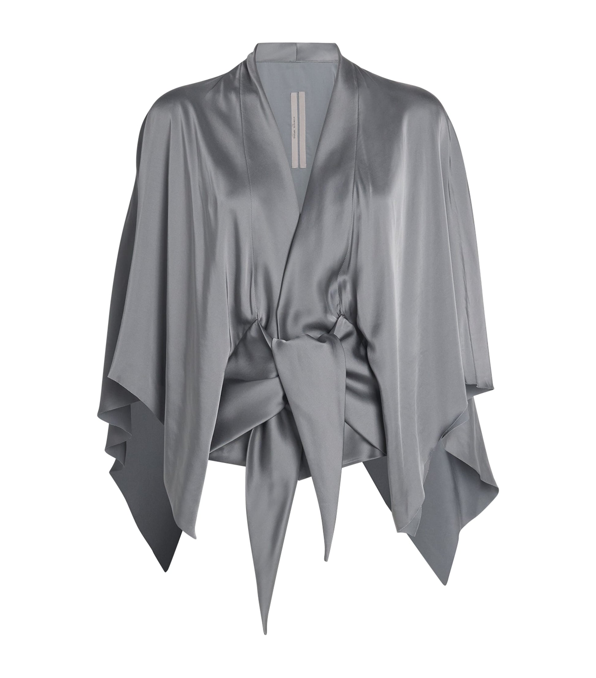 Rick Owens Blue Charmeuse Half-Moon Top