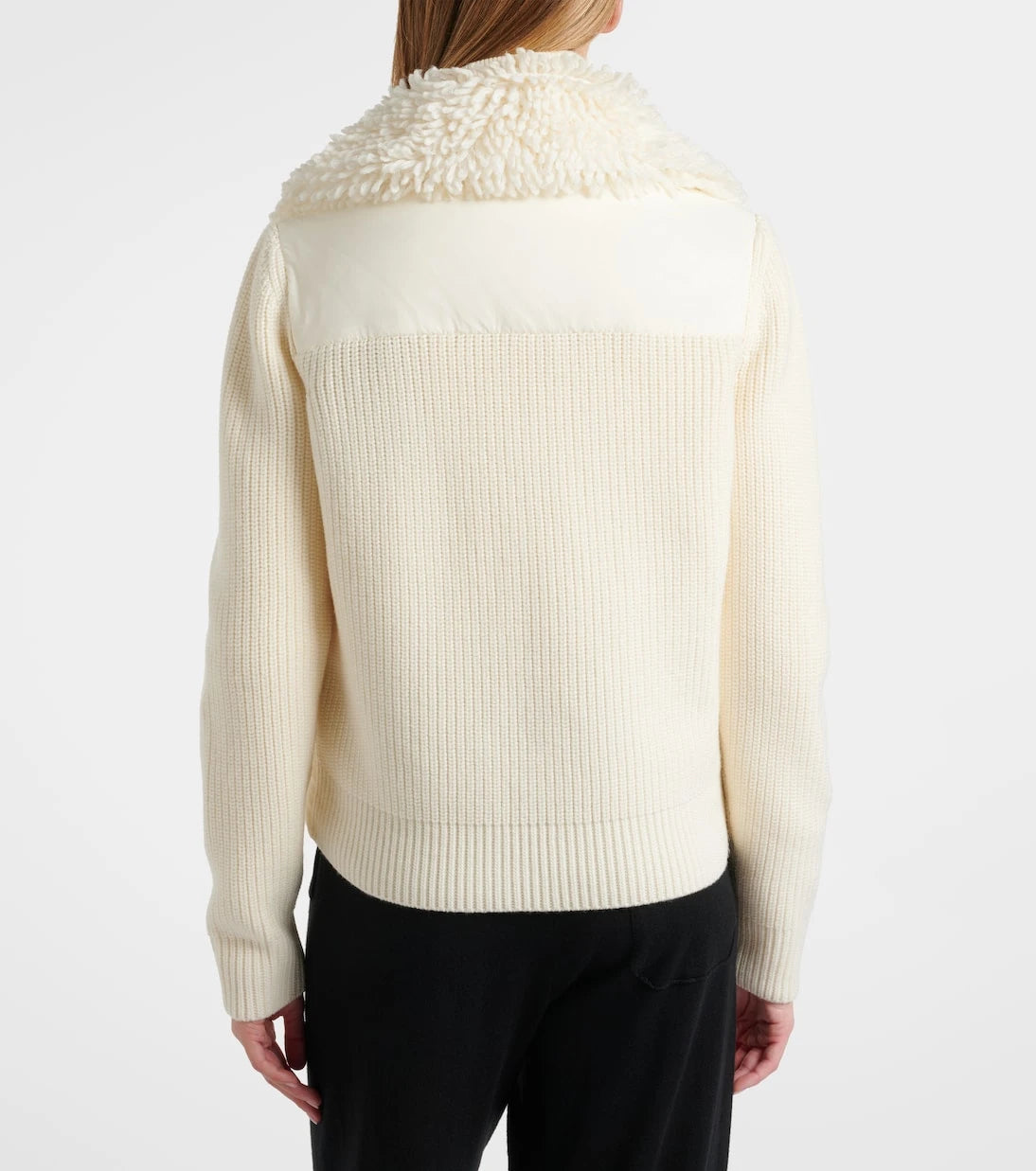 Moncler Grenoble - Down-paneled virgin wool cardigan