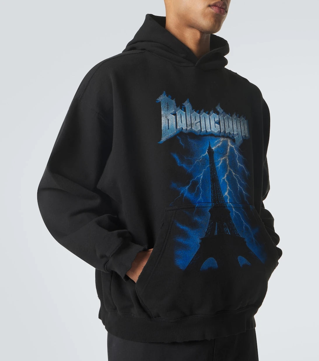 Balenciaga - هودي قطني مطبوع