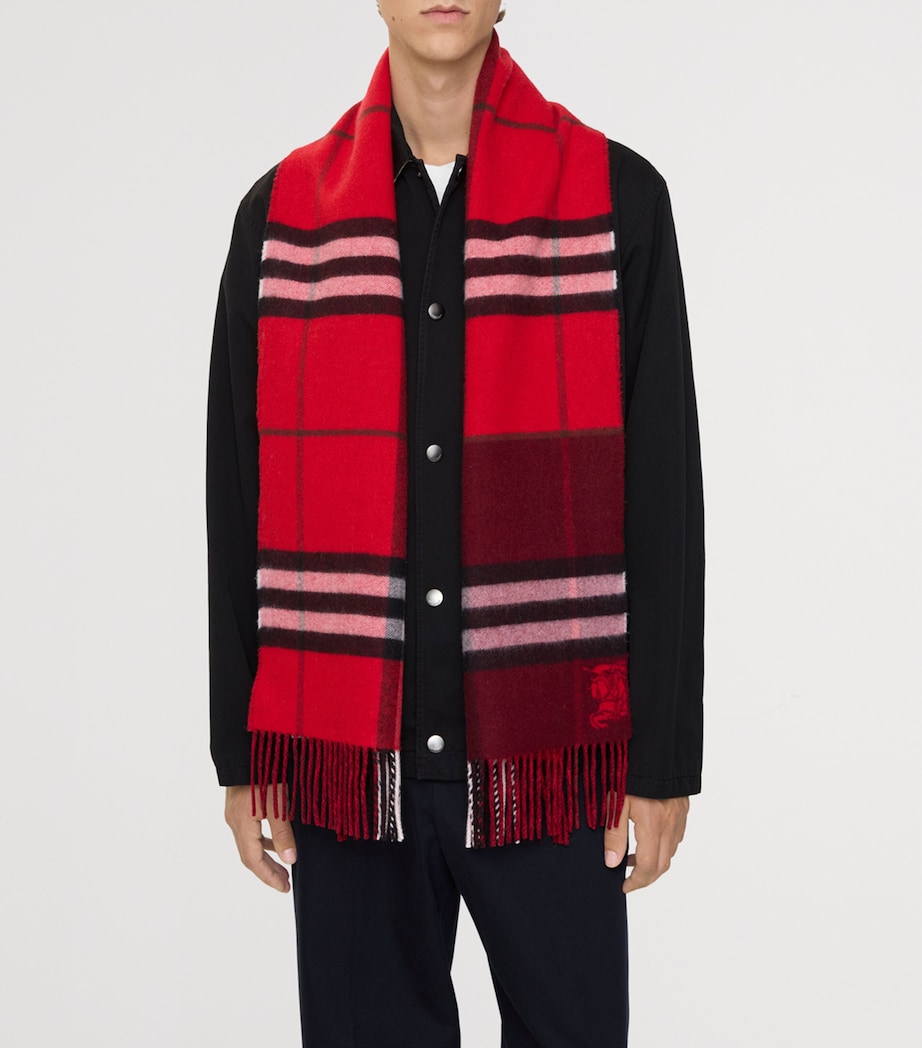 Cashmere Contrast Check Scarf