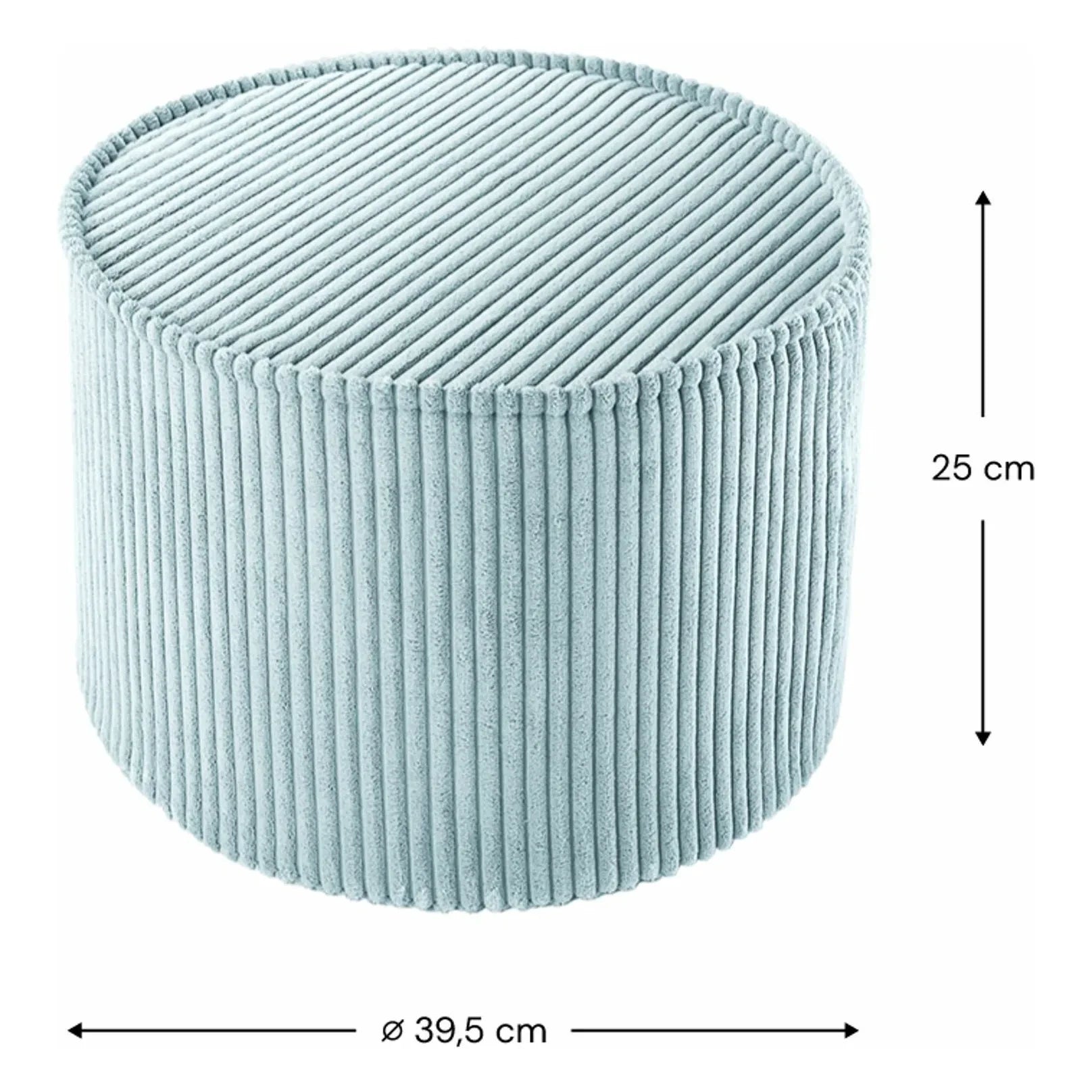 Wigiwama - Corduroy pouffe | Light Blue
