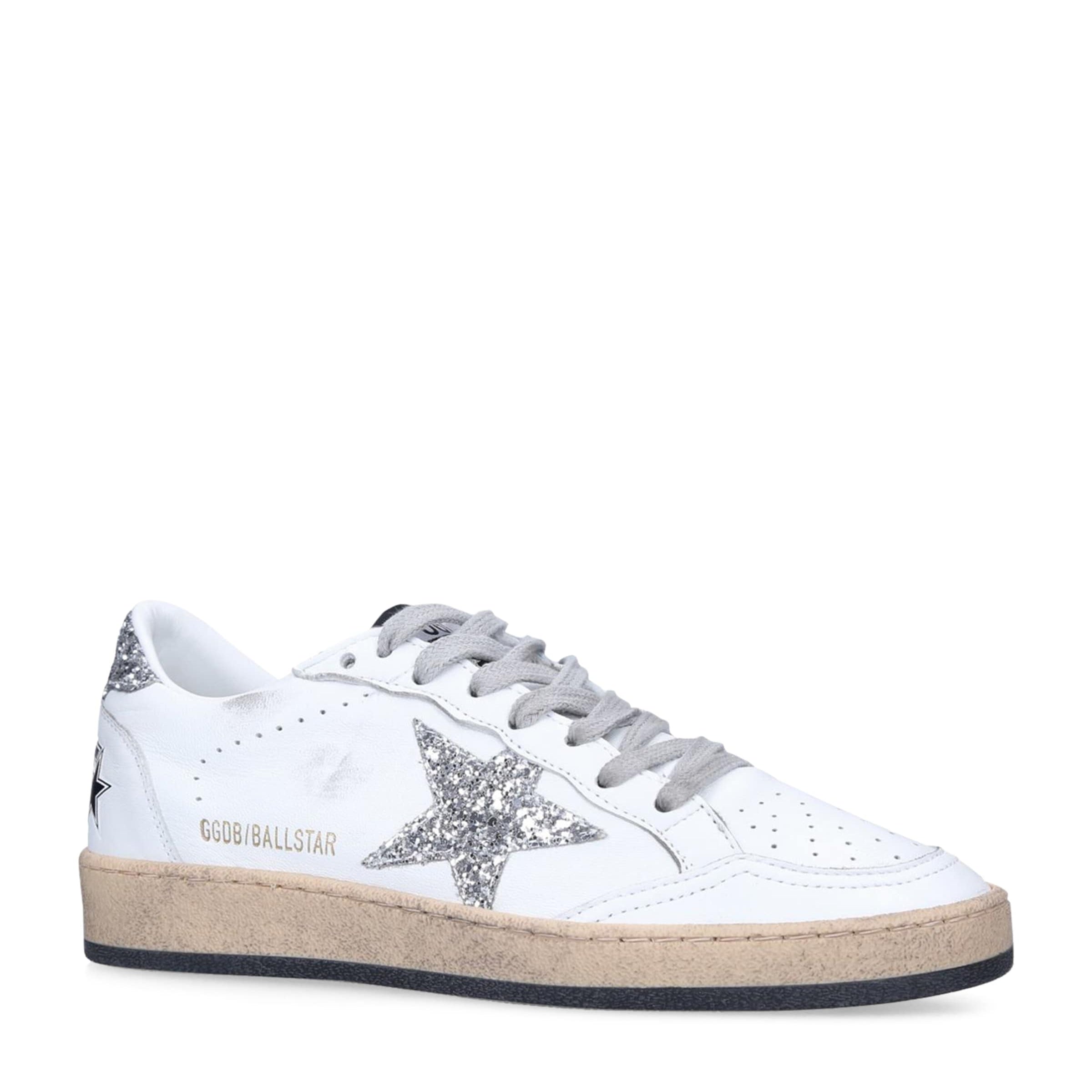 White Leather Ball Star Sneakers