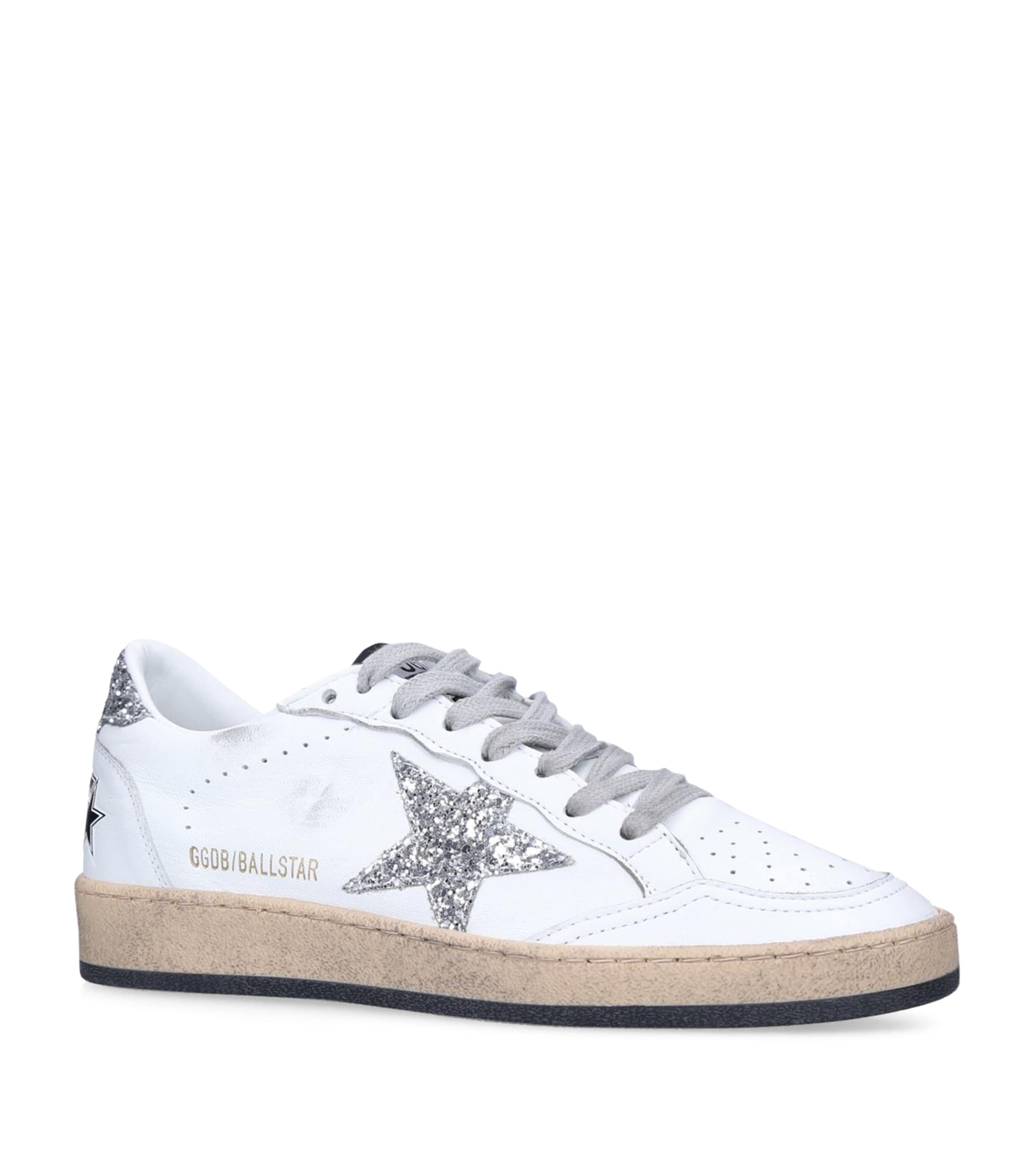 White Leather Ball Star Sneakers