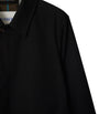 Black Cotton Gabardine Car Coat
