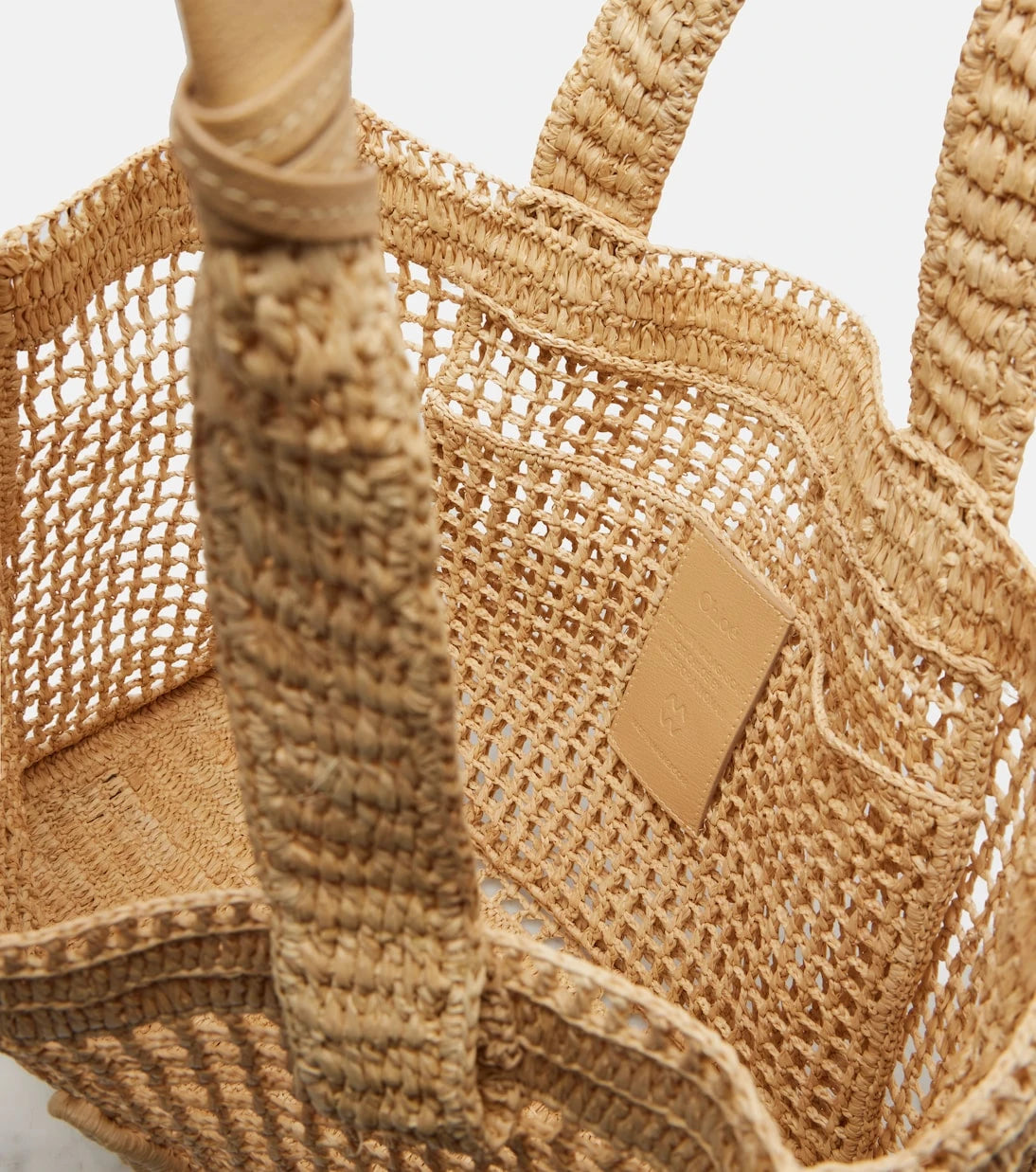 Chloé - Summer Banana East-West raffia tote bag