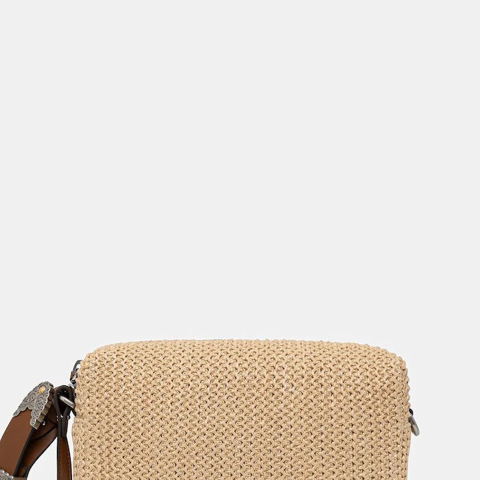 Pinko örgü dokulu kadın crossbody çanta