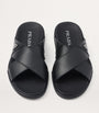 Prada Leather Crossover Sandals