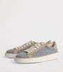 Eleventy Wool Suede-Trim Sneakers