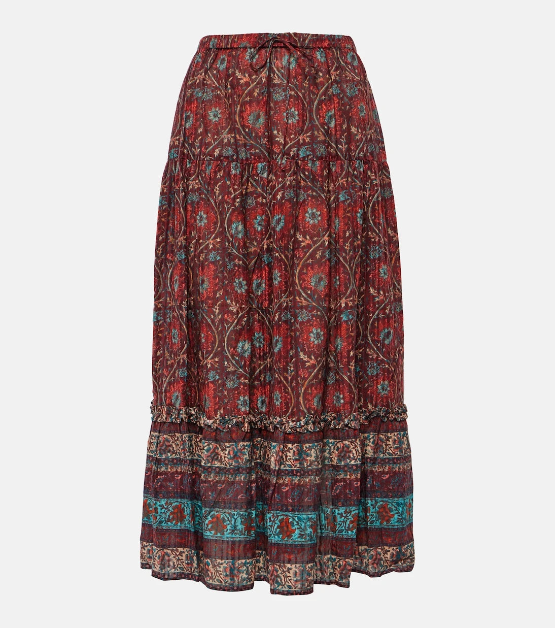 Ulla Johnson - Paige printed cotton-blend midi skirt