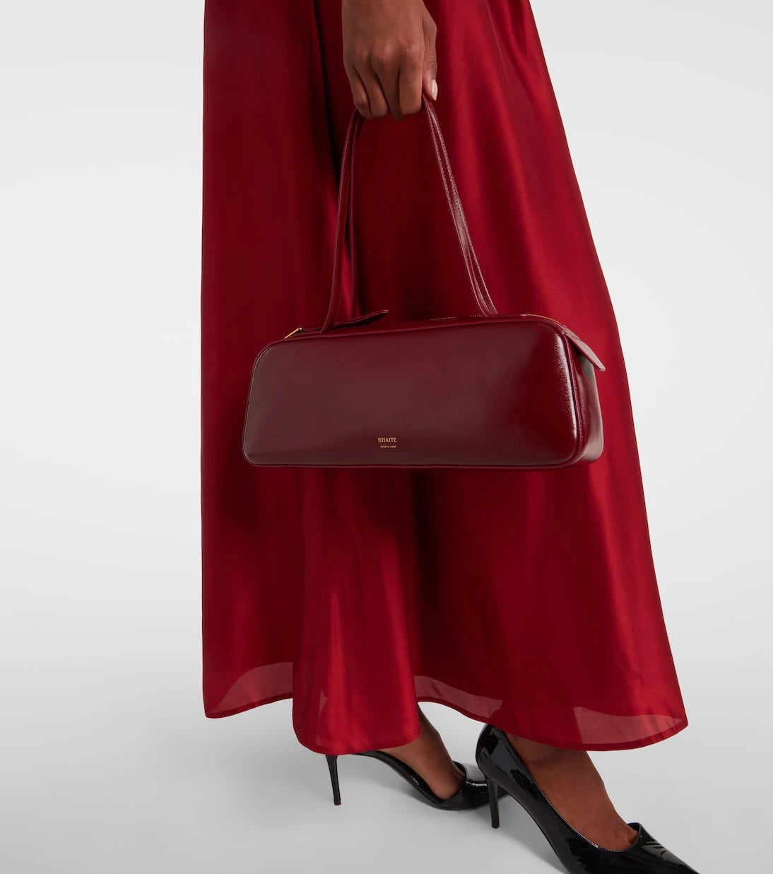 Khaite - Simona patent leather shoulder bag