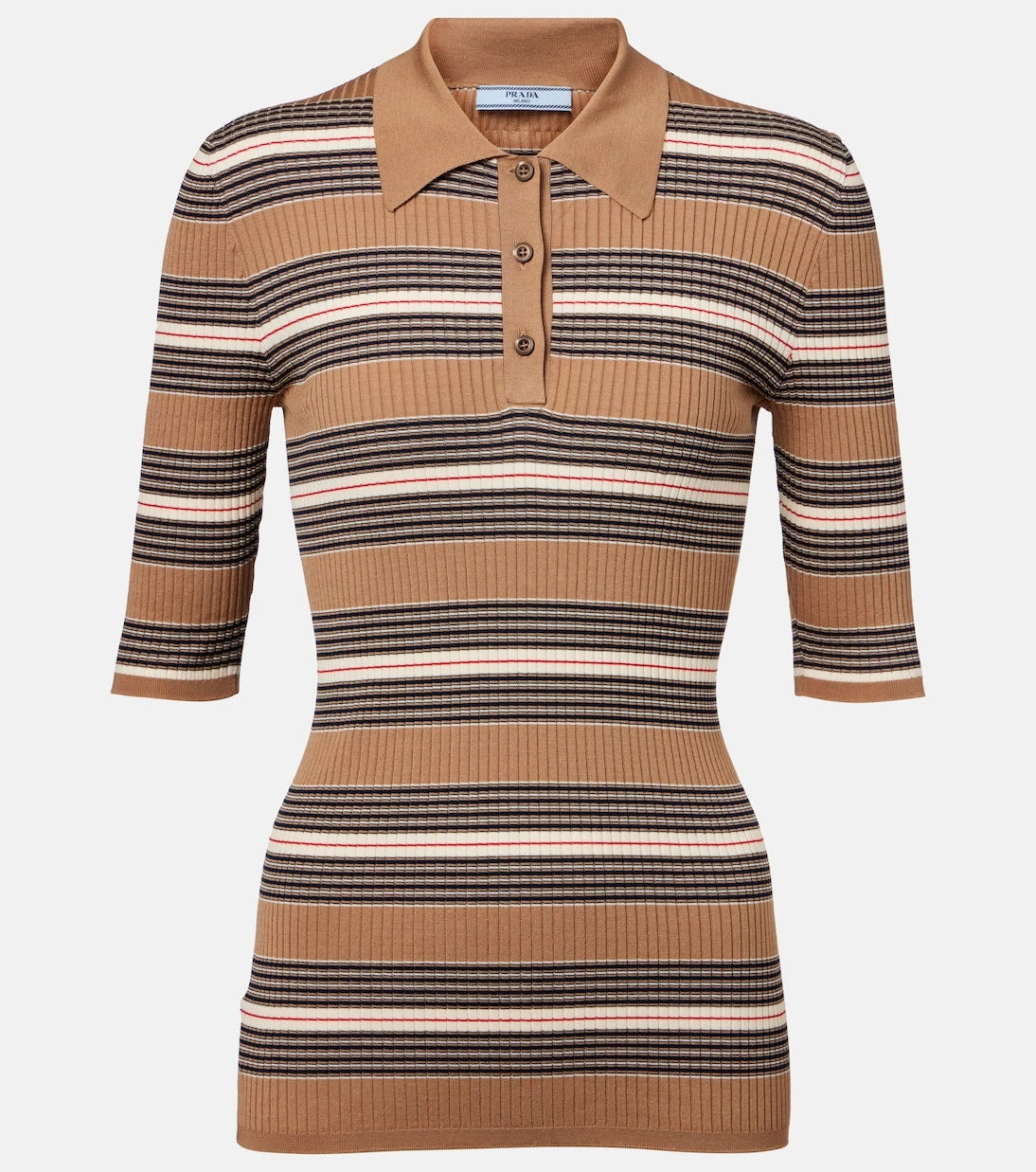 Prada - Cotton-blend polo sweater