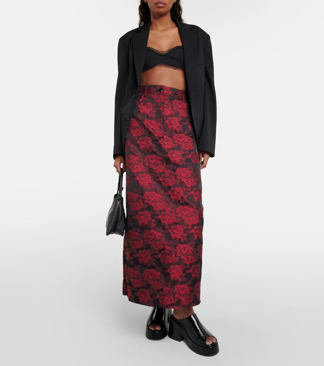Ganni - Floral jacquard maxi skirt