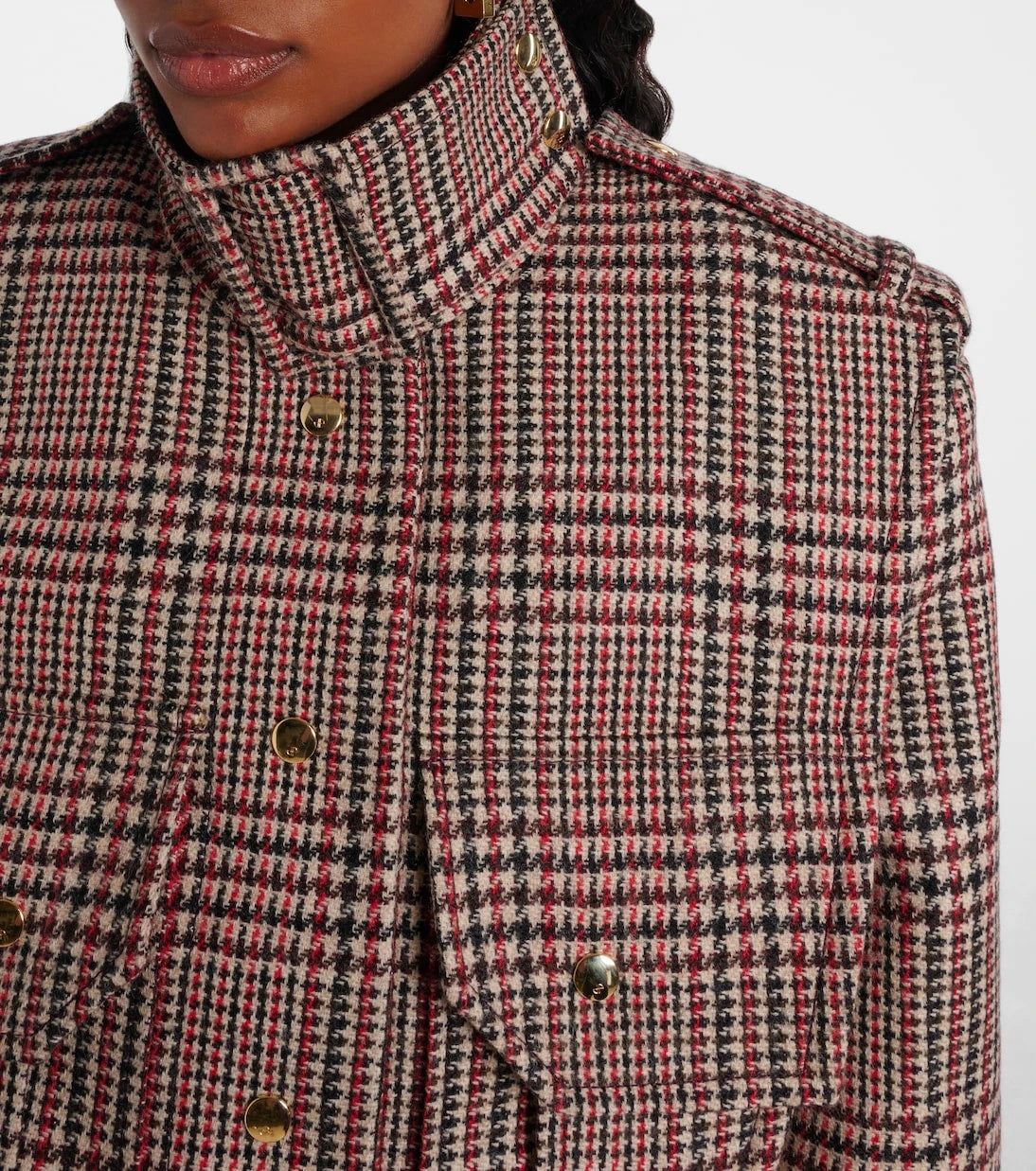Patou - Checked virgin wool jacket