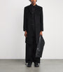 Yohji Yamamoto Black Wool-Cashmere Overcoat