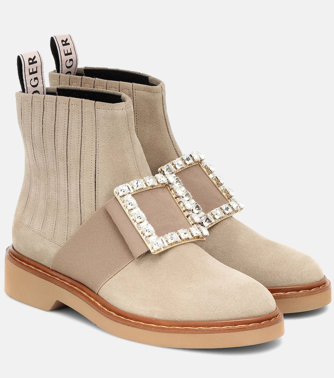 Roger Vivier - حذاء الكاحل Viv’ Rangers من الشامواه