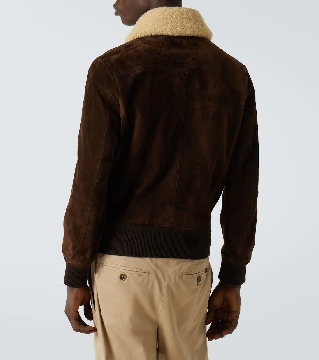 Tom Ford - Shearling-trimmed suede blouson