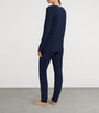 Hanro Navy Natural Elegance Pyjama Set