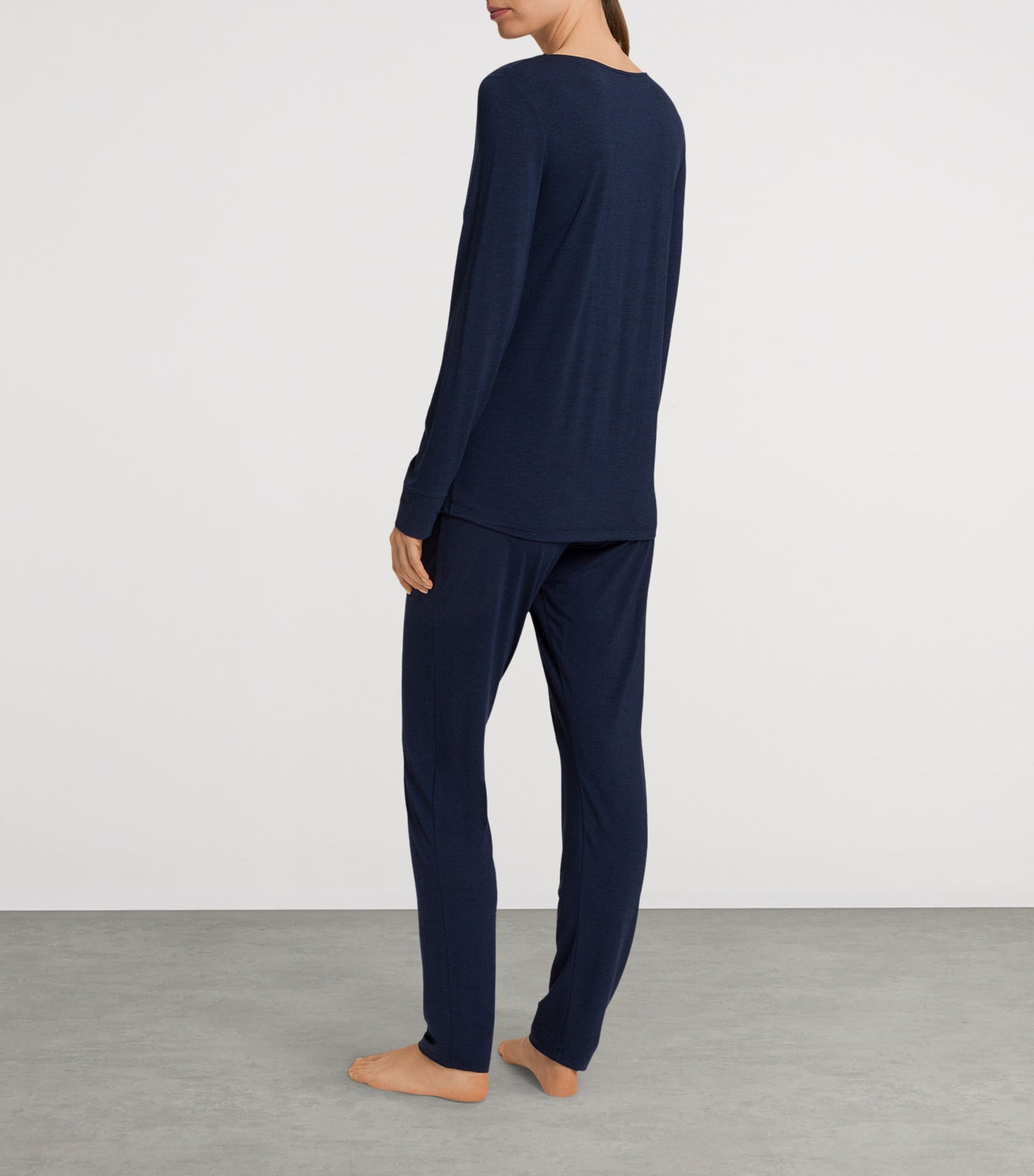 Hanro Navy Natural Elegance Pyjama Set
