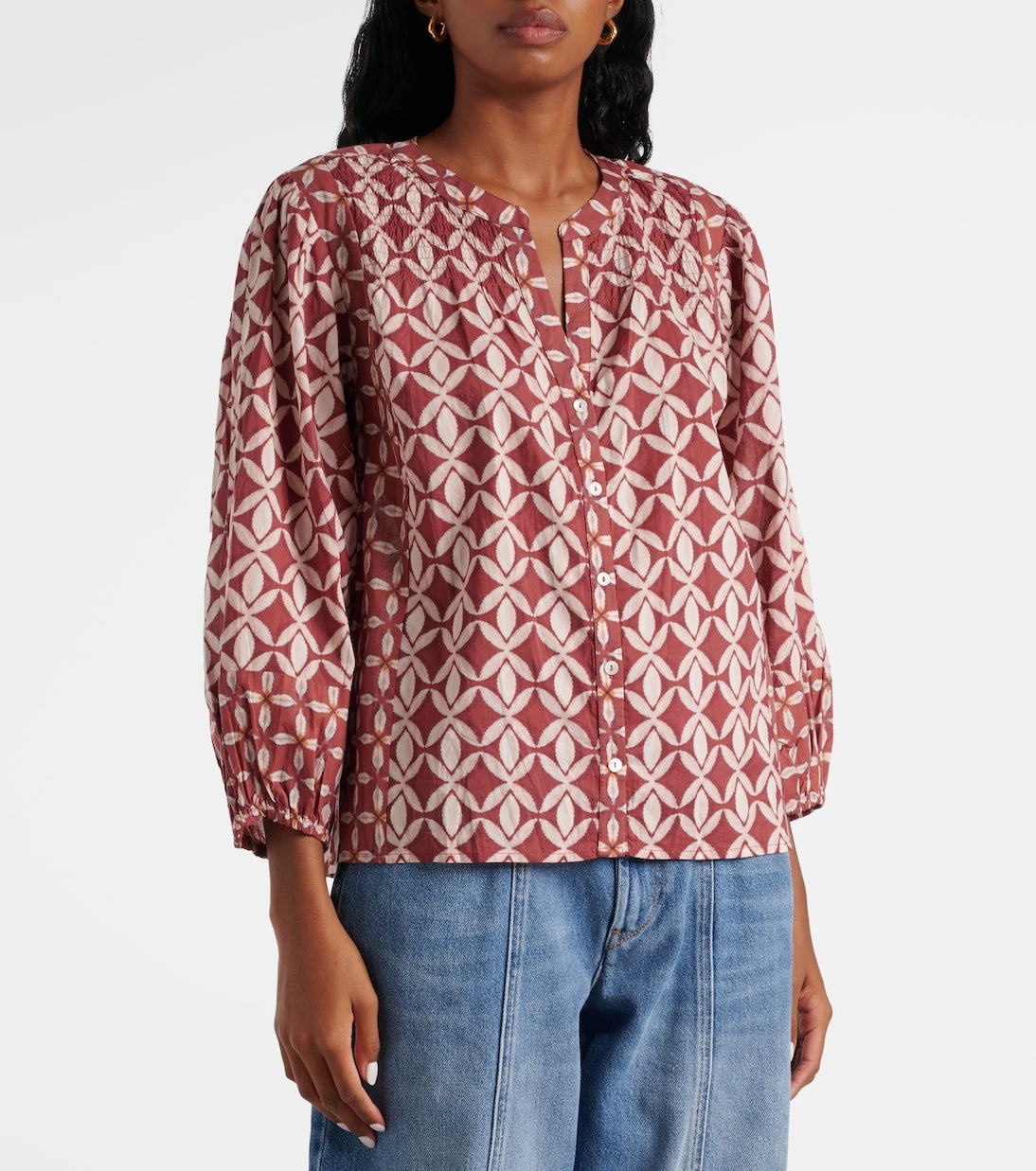 Velvet - Haddon printed cotton blouse