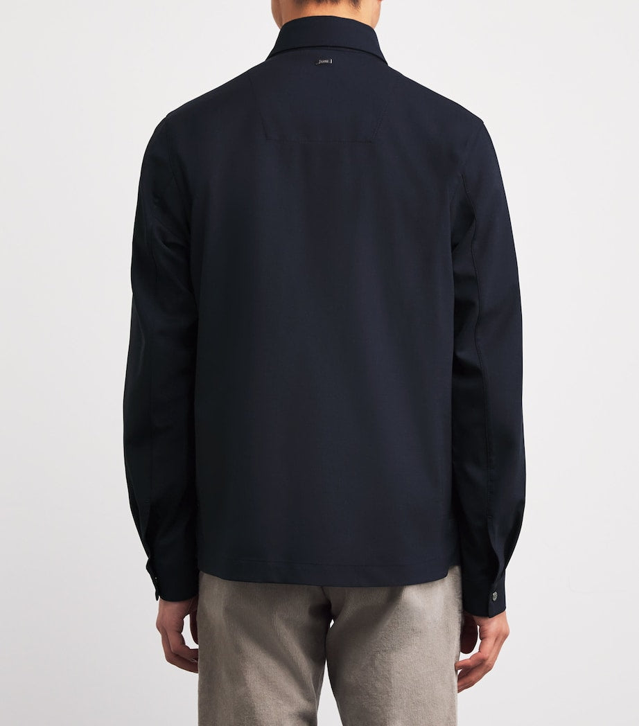 Navy Collared Overshirt