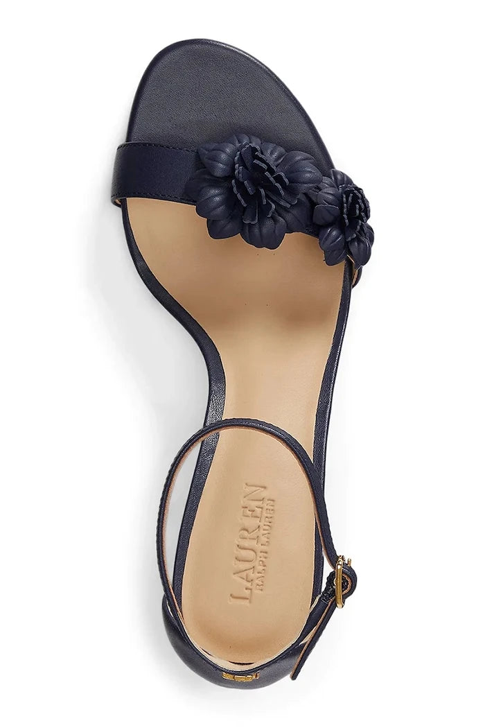 Lauren Ralph Lauren сандали с висок ток кожени Allie M Flwr