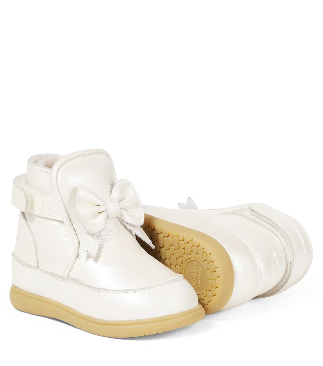 Donsje - Baby Cemilla bow-detail leather boots