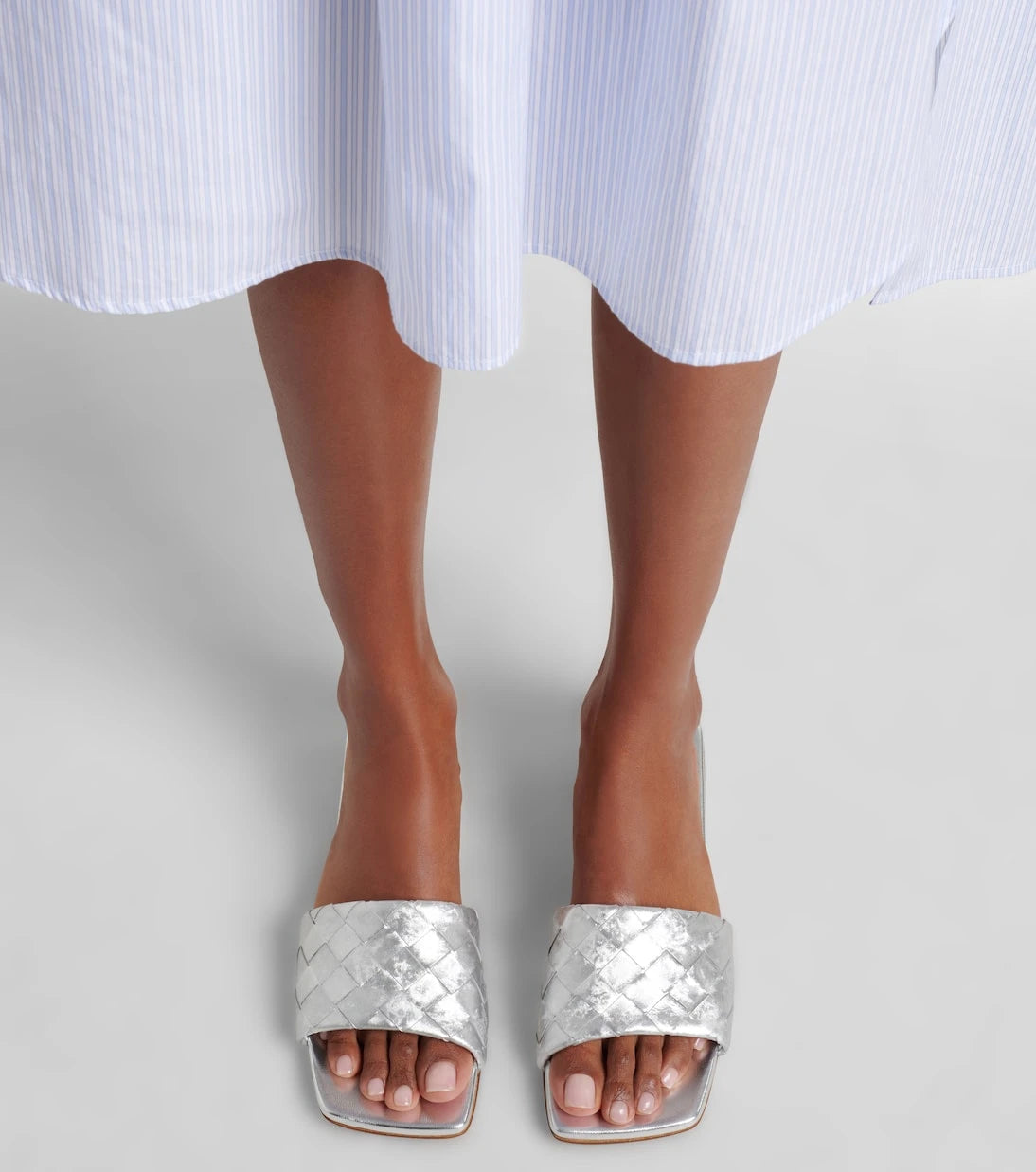 Bottega Veneta - Parco Intrecciato leather mules