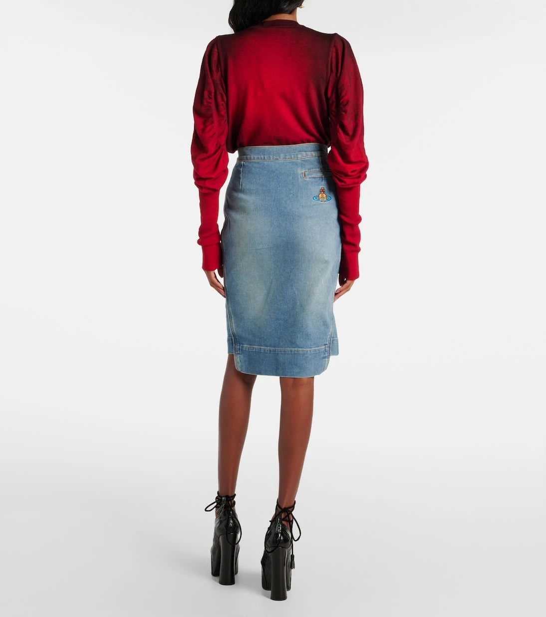 Vivienne Westwood - Orb denim pencil skirt
