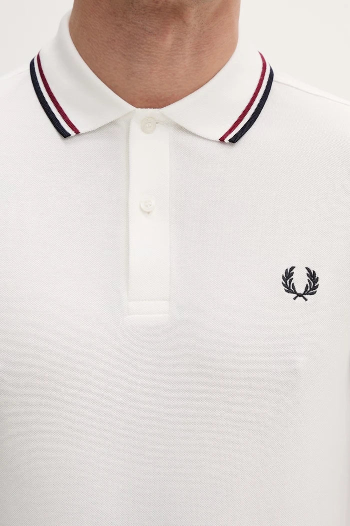 Памучна тениска с яка Fred Perry Twin Tipped Shirt