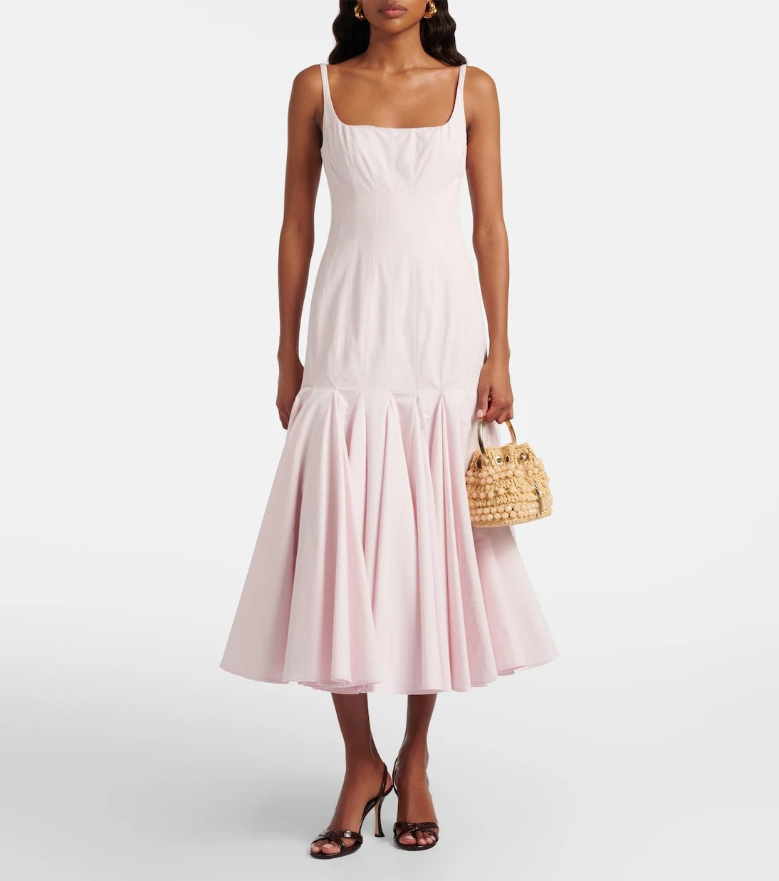Jimmy Choo - Bon Bon Small beaded raffia bucket bag