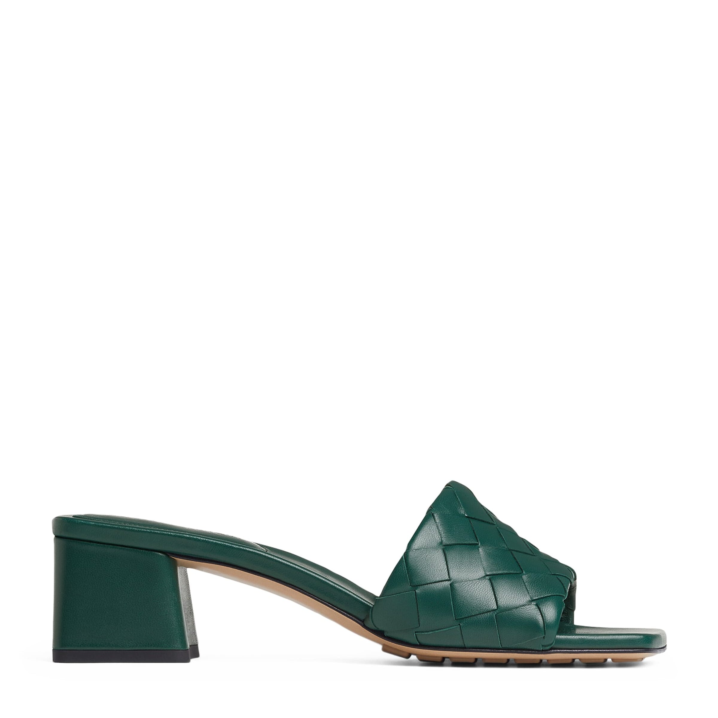 Bottega Veneta Lambskin Parco Heeled Mules 45