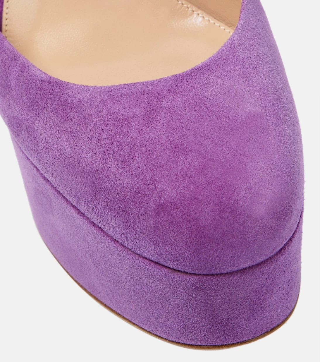 Gianvito Rossi - Vernice platform suede pumps