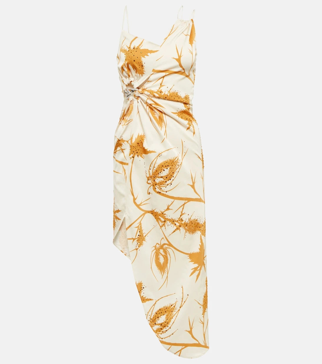 Jacques Wei - Asymmetric printed midi dress